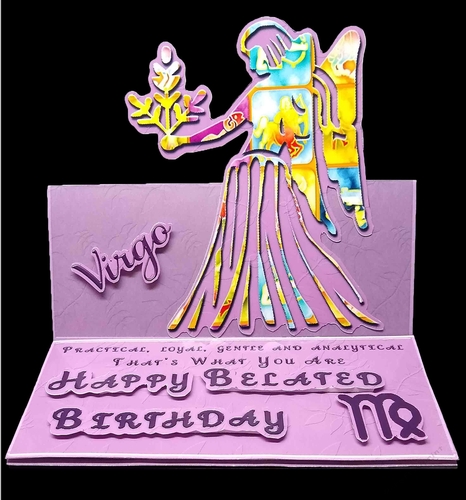 Zodiac Virgo Easel Card