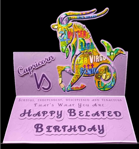 Zodiac Capricorn Easel Card