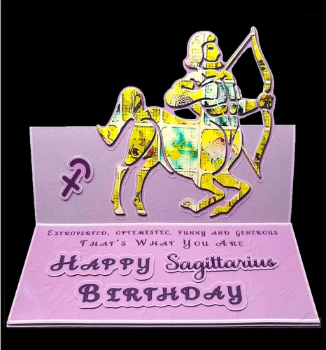 Zodiac Sagittarius Easel Card