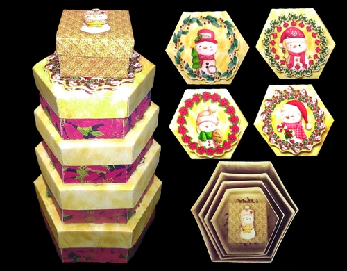 NestingBoxes Christmas 7 Set of 4