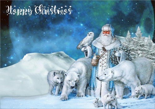 Christmas1 Place Mat Blue