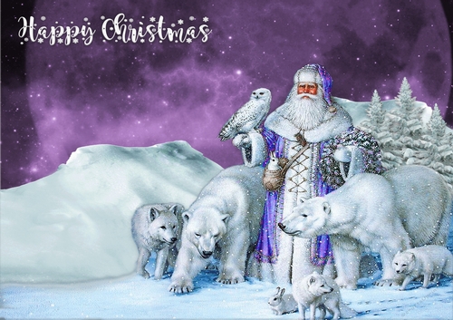 Christmas1 Place Mat Purple
