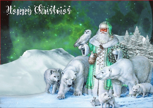 Christmas1 Place Mat Green