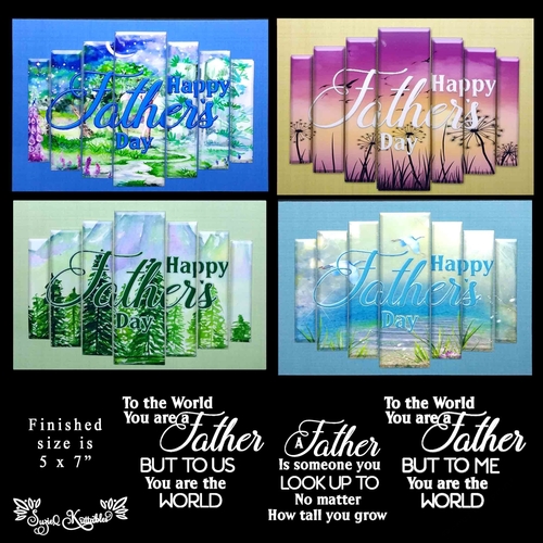 Panoramic Fathers Day Card Set of 4