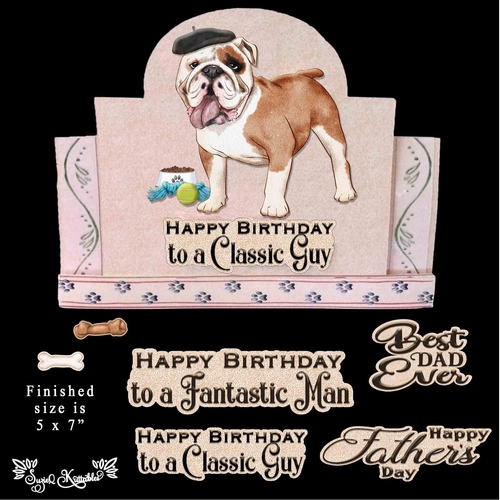 Dog Gone Fathers Day-Birthday  British Bulldog