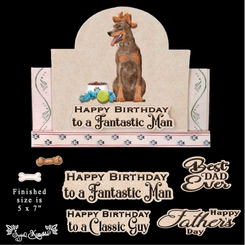 Dog Gone Fathers Day-Birthday  Doberman