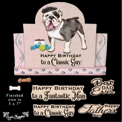 Dog Gone Fathers Day-Birthday  British Bulldog 2