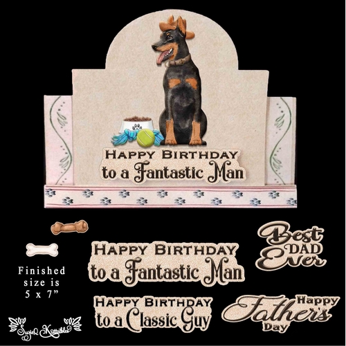 Dog Gone Fathers Day-Birthday  Doberman 2