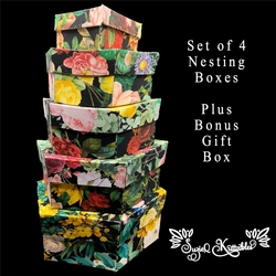 Glorious Floral Nesting Boxes Set of 4