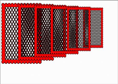 6x4 Scalloped Lattice Rectangle