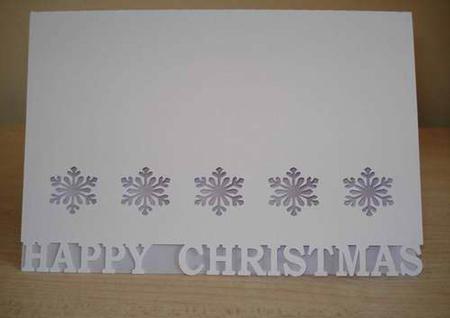 Happy Christmas Flakes Border