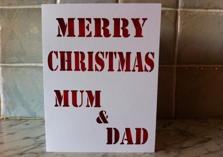 Merry Christmas Mum & Dad