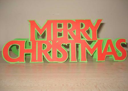 Merry Chrismtas Word Card