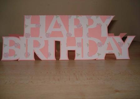 Happy Birthday Word Card