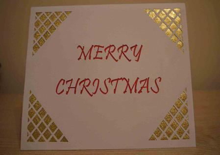 Merry Christmas Lattice Corner Card