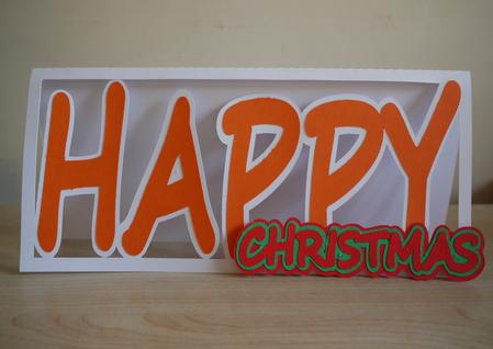 Happy Word Card Christmas