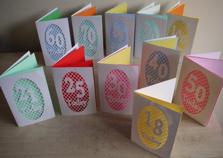 Oval Lattice Number Cards