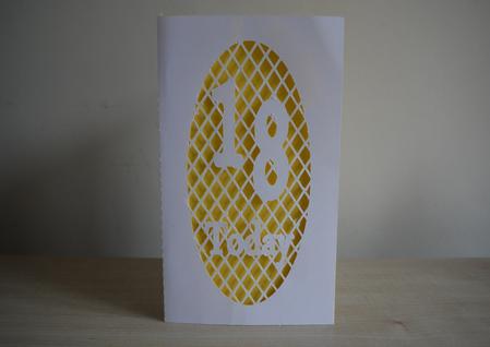 18 Oval Lattice Number Card