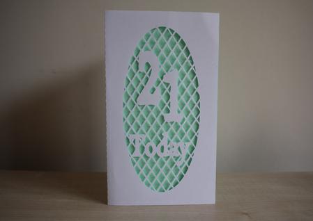 21 Oval Lattice Number Card