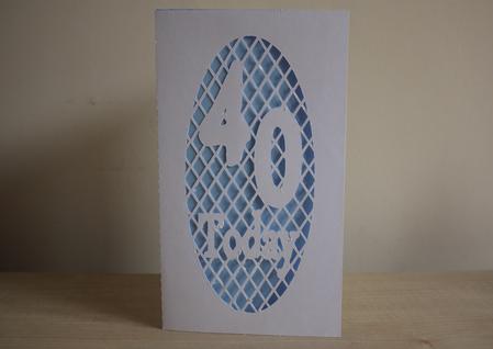 40 Oval Lattice Number Card