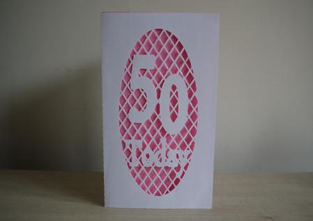 50 Oval Lattice Number Card