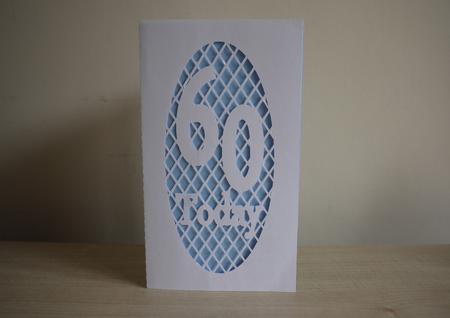 60 Oval Lattice Number Card