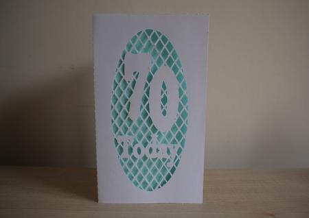 70 Oval Lattice Number Card
