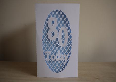 80 Oval Lattice Number Card