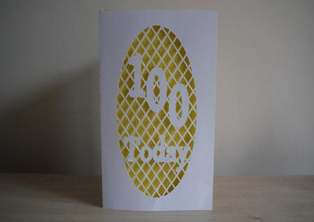 100 Oval Lattice Number Card