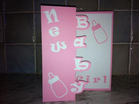 Baby Girl Foldback Card