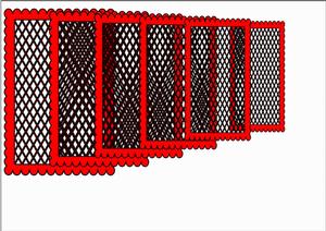 6x4 Scalloped Lattice Rectangle