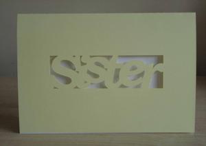 Sister Name Card