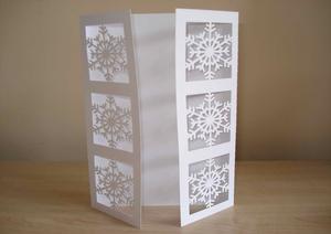 Snowflake Gatefold Border Card