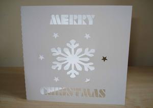 Square Star Snowflake Card