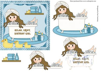 Bubbly Birthday Girl - Blue