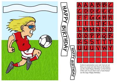 Football Banner Card - Red