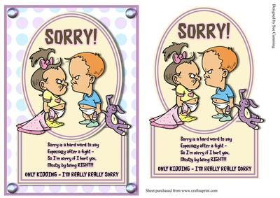 Sorry Seems to Be the Hardest Word - 