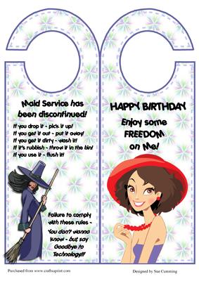 Door Hanger Card - a Mum's Mantra!