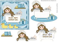 Bubbly Birthday Girl - Blue