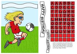 Football Banner Card - Red