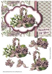 Purple Floral Basket