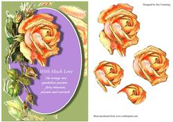 Passionate Orange - Green Background