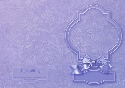 Blue Fancy Shaped Frame Card