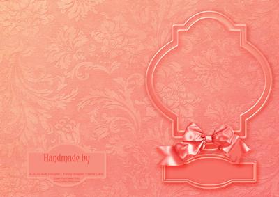 Coral Fancy Shaped Frame Card