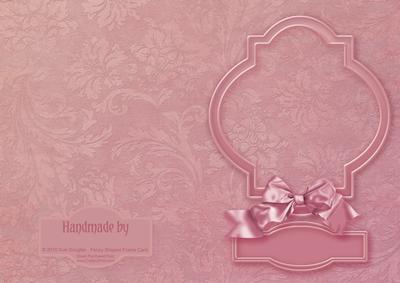 Dusky Pink Fancy Shaped Frame Card