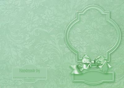 Green Fancy Shaped Frame Card