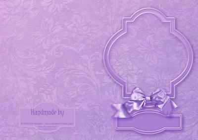 Lilac Fancy Shaped Frame Card
