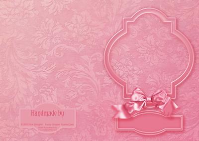 Pink Fancy Shaped Frame Card