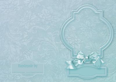 Sky Blue Fancy Shaped Frame Card