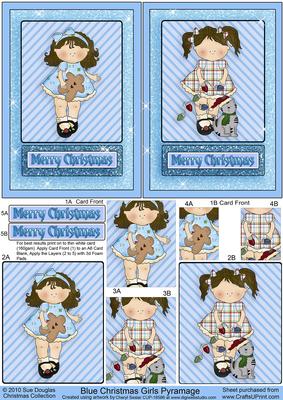 Blue Christmas Girls Pyramage